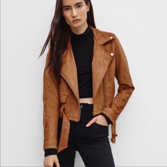 Aritzia Talula Suede Jacket W Belt 